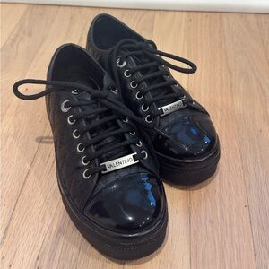 Valentino Glossy Black Sneakers